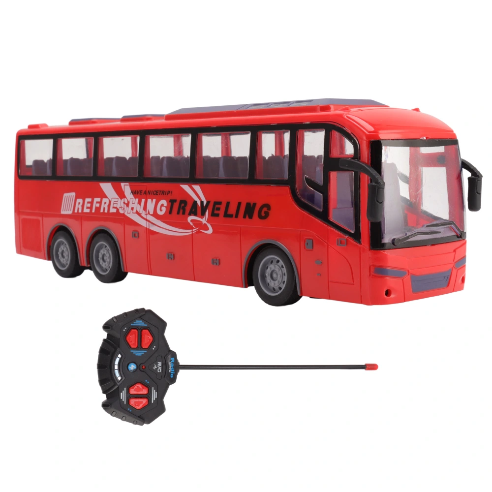 1/30 Remote Control Bus Model Electric Wireless Simulation Large RC Bus Toy with Remote Control Red Travel