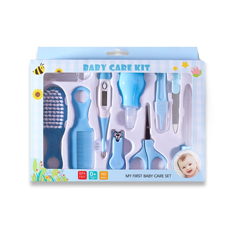 10 in 1 Baby Healthcare and Grooming Kit Newborn Nursery Care Set for Newborn Infant Toddlers Baby Boys Girls Kids Blue Set