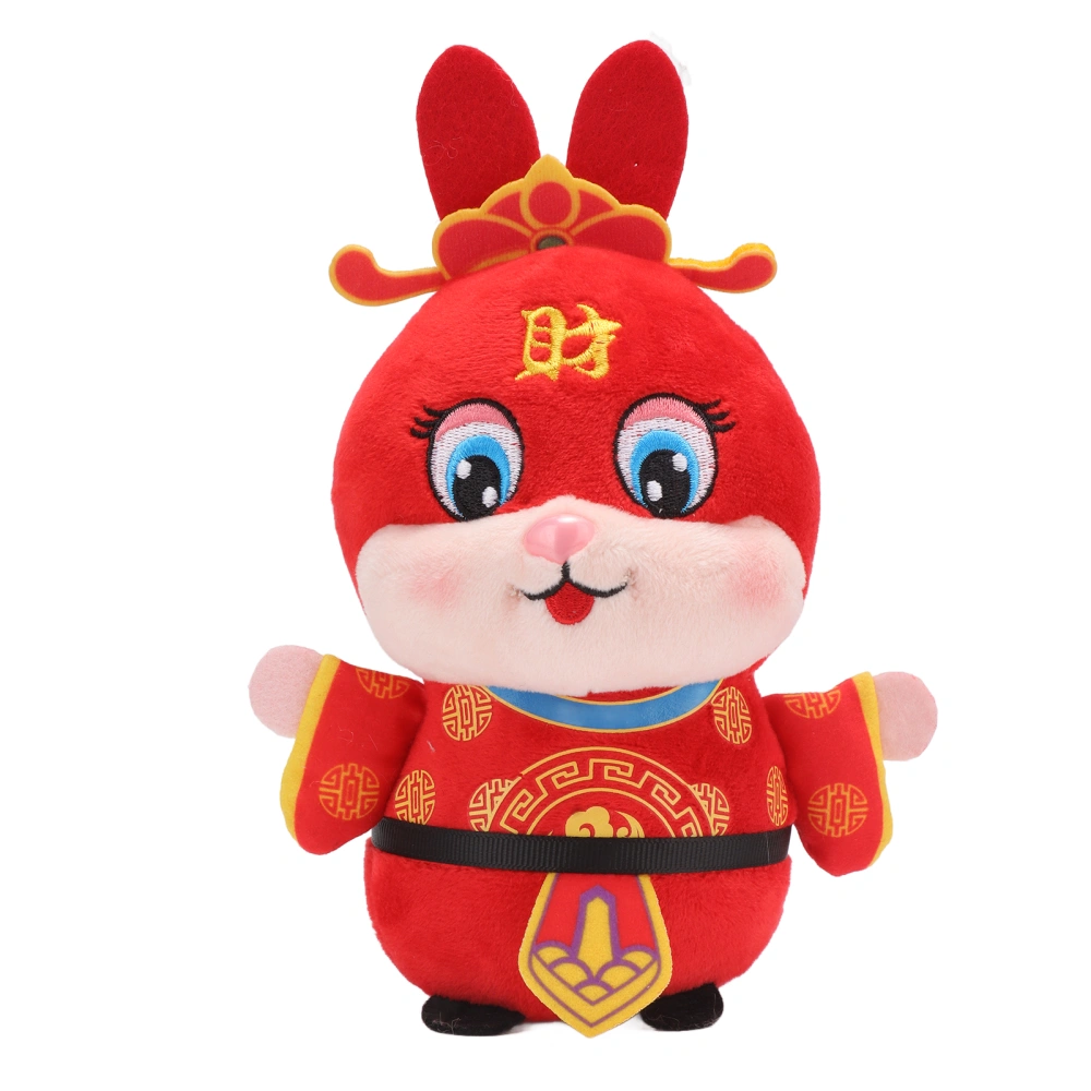 Plush Bunny Toy Children Adult Red Cute New Year Stuffed Animal Toy Doll Home Decoration 7.9 Inch Type 1