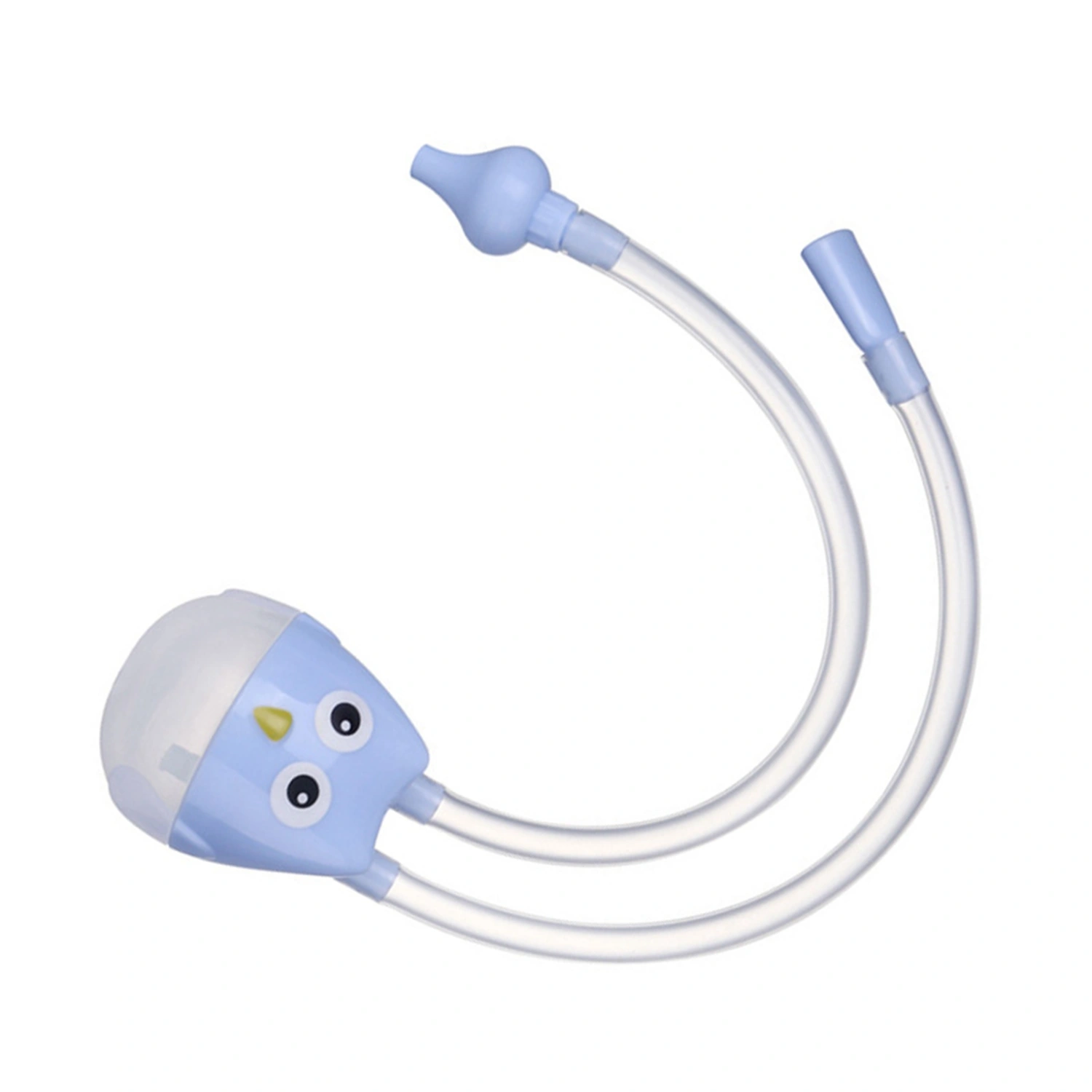 Manual Baby Nasal Aspirator Owl Shape Strong Hardness Comfortable Oral Suction Baby Safety Nose Cleaner Blue