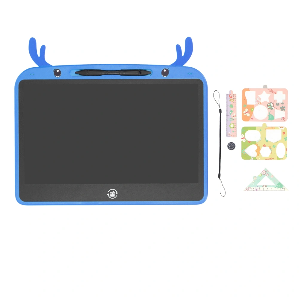 LCD Writing Tablet Fawn Model Large Size Colorful Erasable Toddler Doodle Board for Kids Children Blue