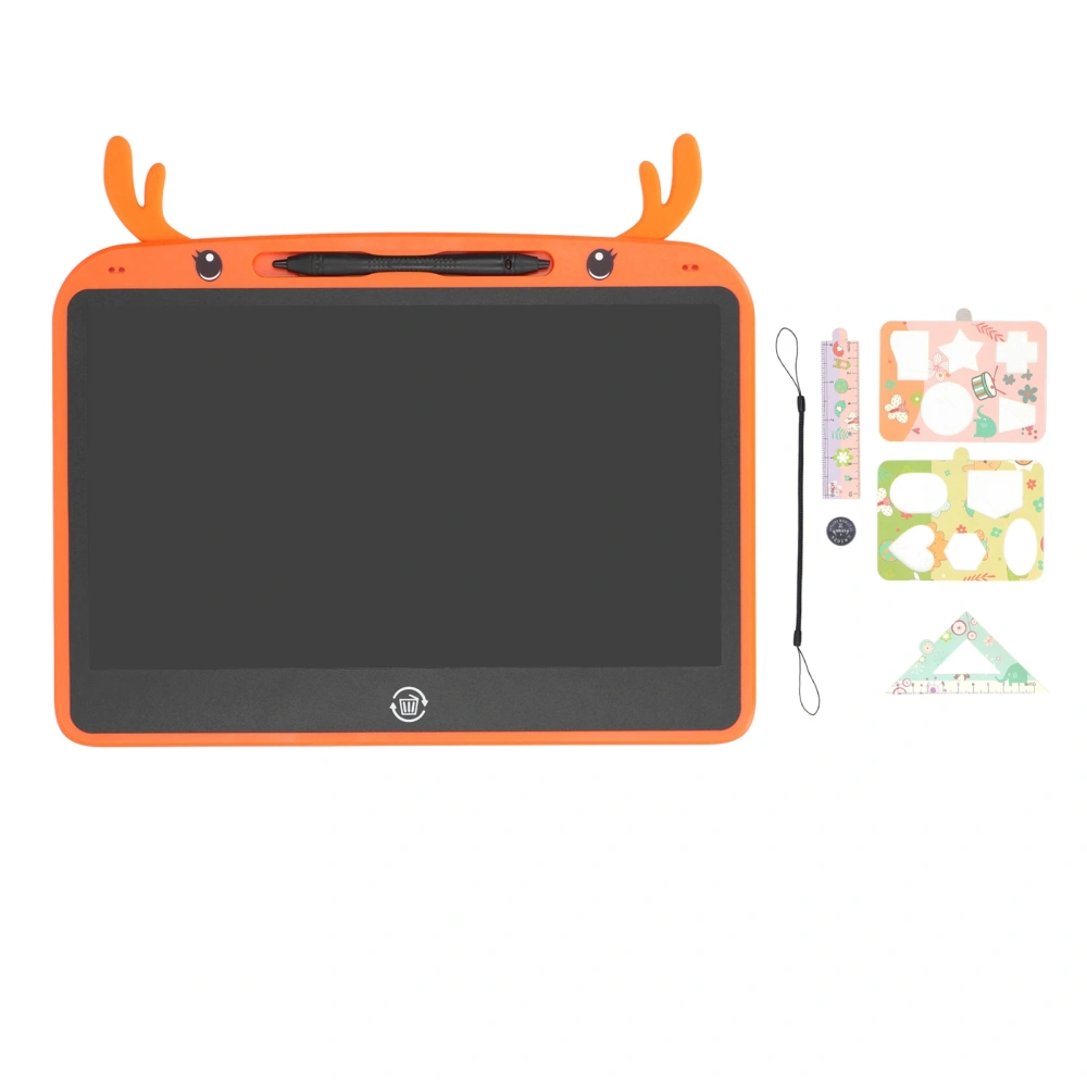 LCD Writing Tablet Fawn Model Large Size Colorful Erasable Toddler Doodle Board for Kids Children Orange