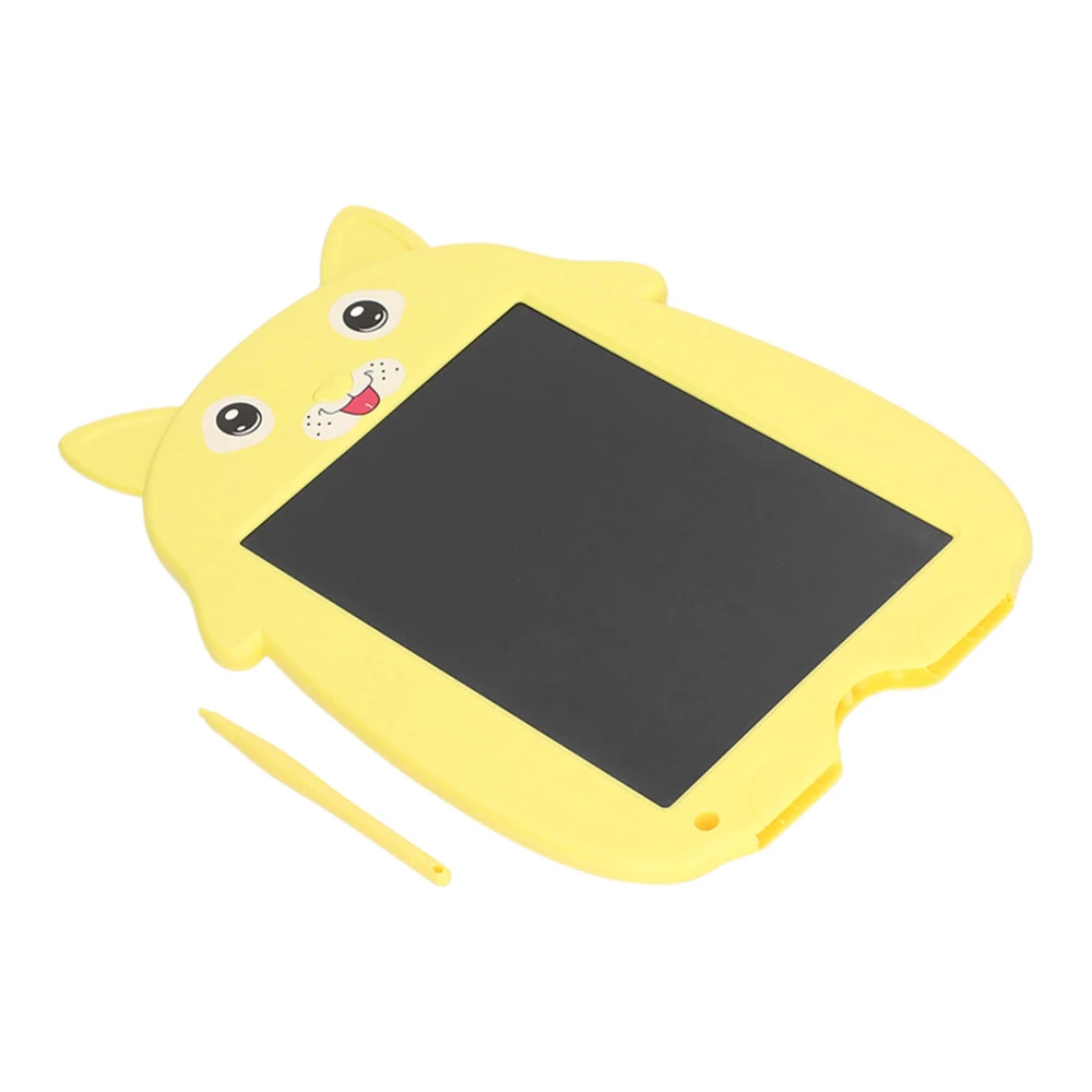 Kids Writing Tablet Educational Erasable Reusable Puppy Shape Colorful LCD Doodle Board for Boys Girls Yellow