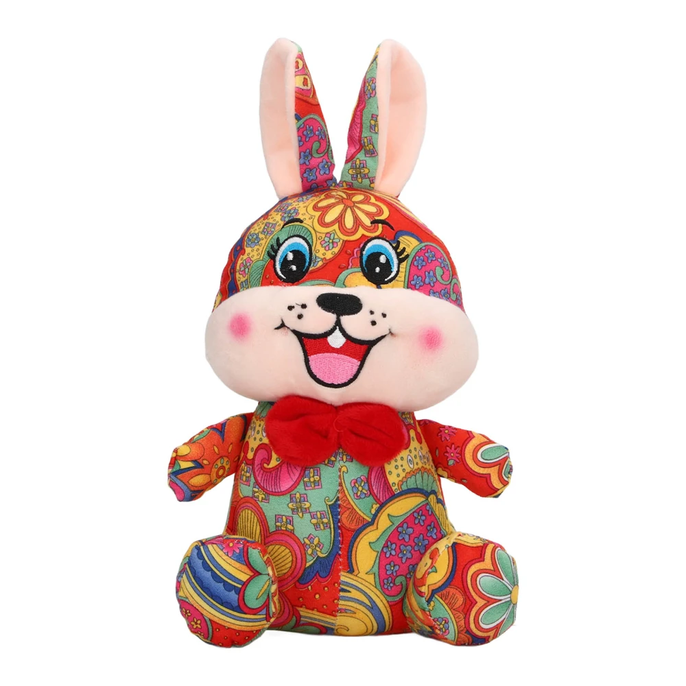 Soft Plush Bunny Toy Exquisite Cute New Year Stuffed Animal Toy Doll Home Decoration for Children Adult Bunny 7.9in