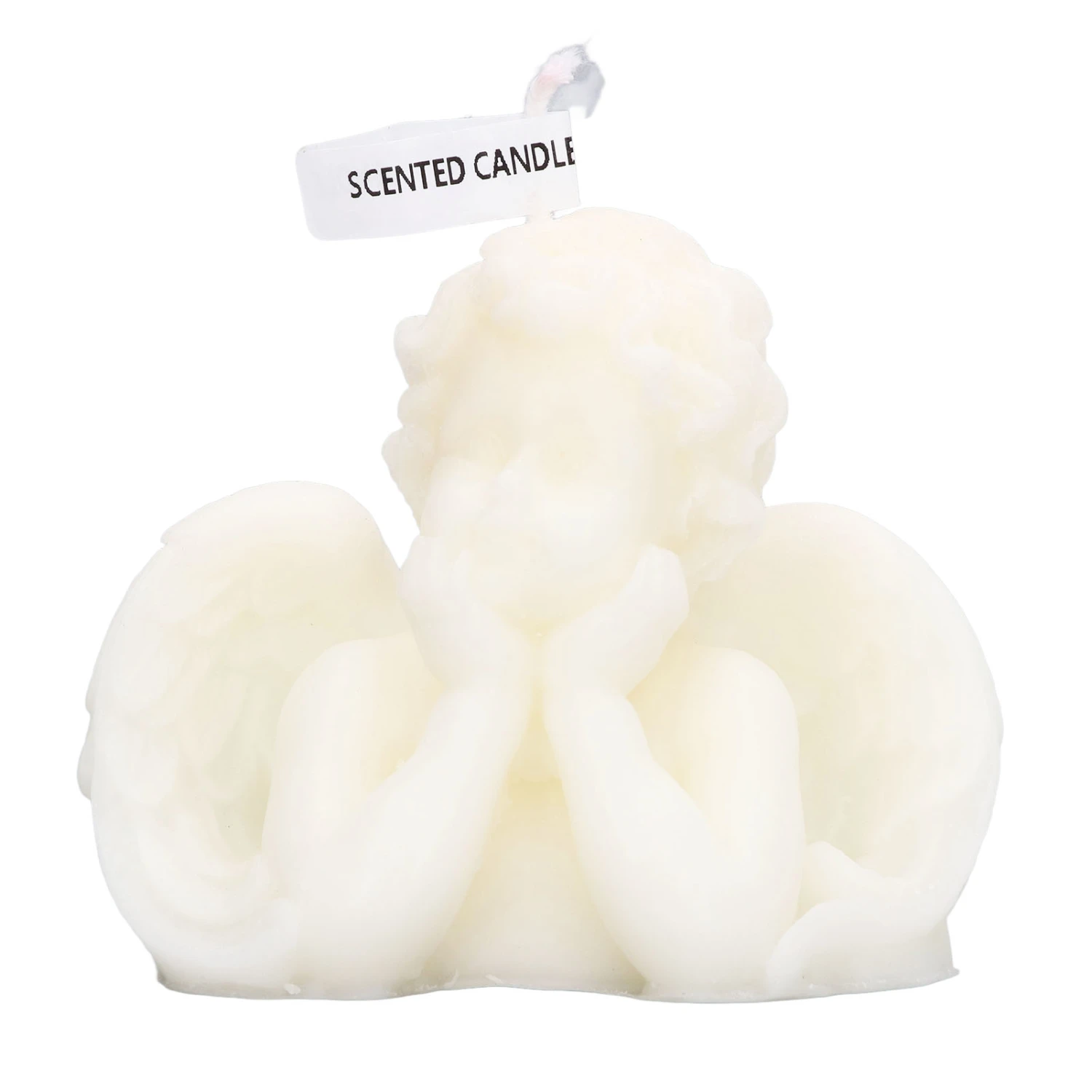 Angel Candles Soy Wax Scented Candles Cute Decorative Candles for Home Decor Bedroom Bathroom Wedding Two Hand On Cheek White