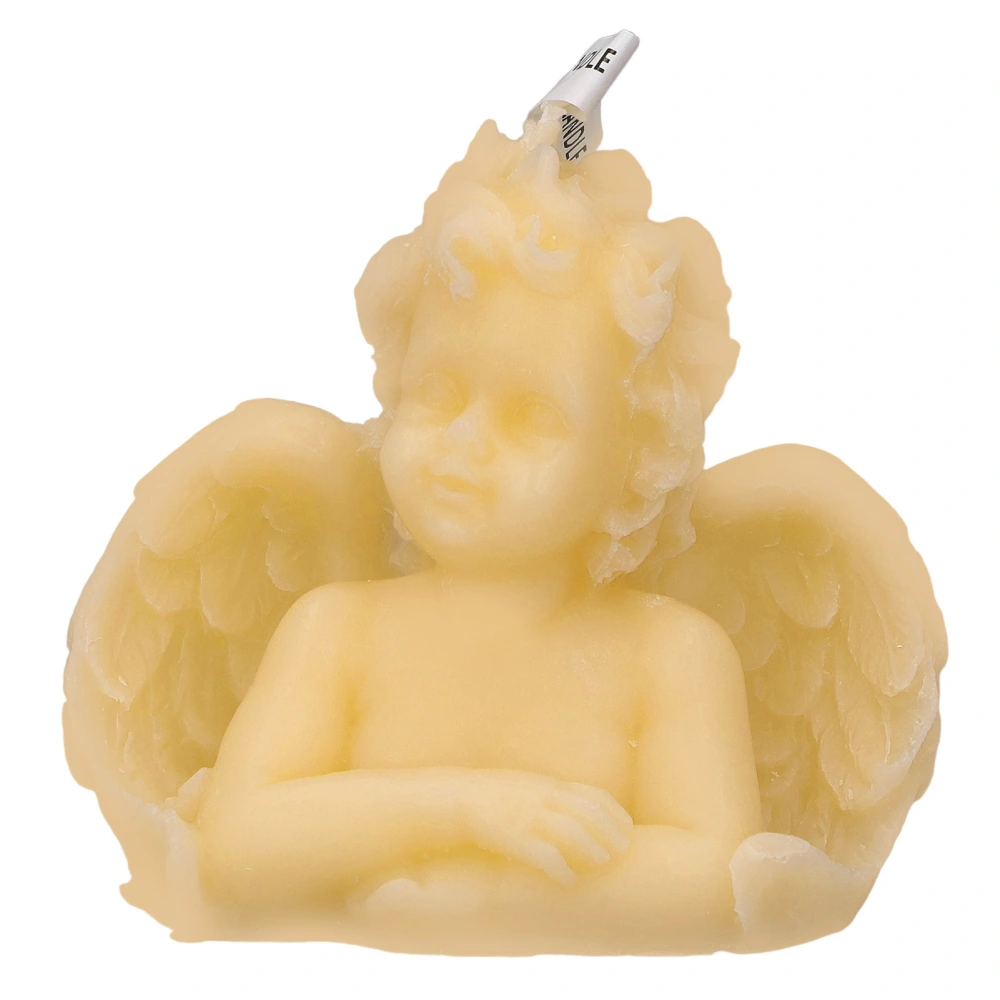 Scented Candle Exquisite Angel Shape Lightweight Aromatherapy Scented Candle for Home Bedroom Office Yellow