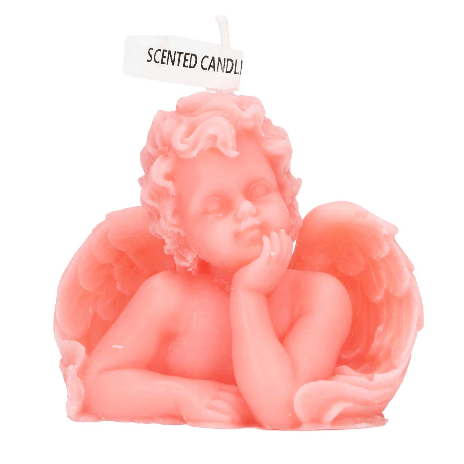 Angel Candles Soy Wax Scented Candles Cute Decorative Candles for Home Decor Bedroom Bathroom Wedding One Hand On Cheek Pink