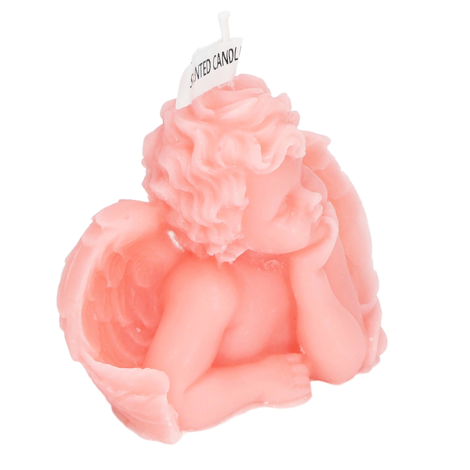 Angel Candles Soy Wax Scented Candles Cute Decorative Candles for Home Decor Bedroom Bathroom Wedding One Hand On Cheek Pink