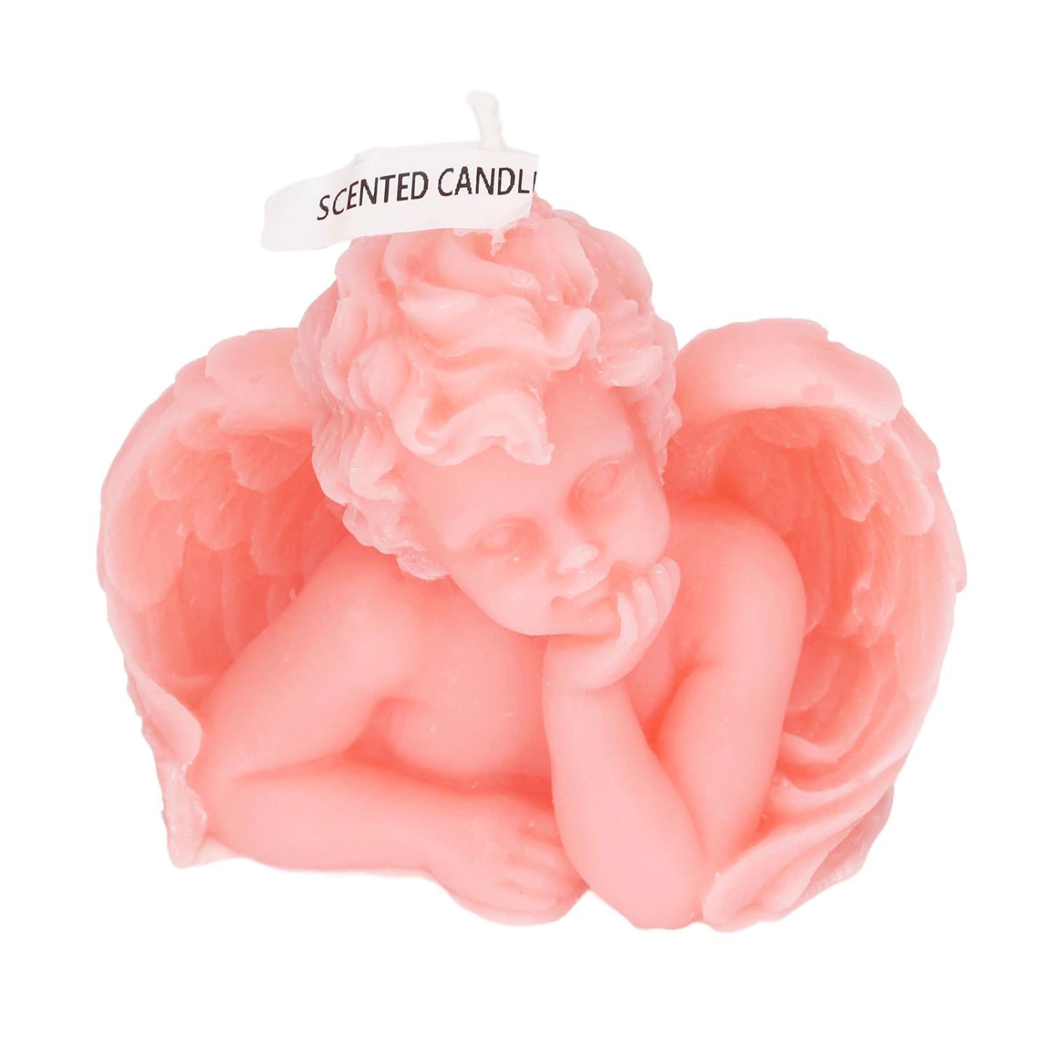 Angel Candles Soy Wax Scented Candles Cute Decorative Candles for Home Decor Bedroom Bathroom Wedding One Hand On Cheek Pink