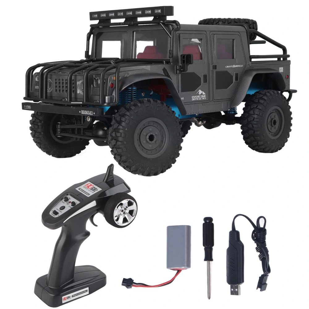 1:12 Remote Control Car High Speed All Terrains 2.4G IPX4 Waterproof 4 Wheel RC Off Road Truck Racing Vehicle Black Gray