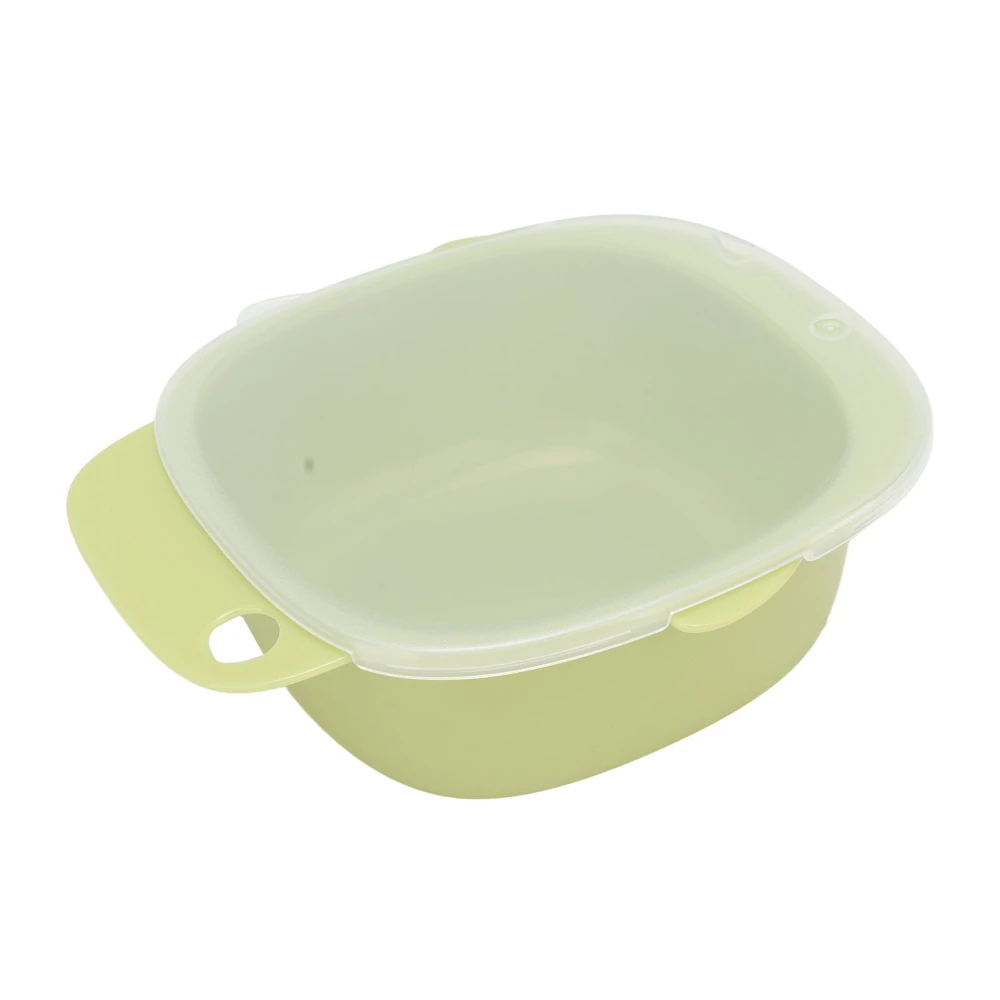 Baby Bowl Flexible Fall Resistant Safe 400ML Large Capacity Baby Infant Feeding Bowl with Lid Green