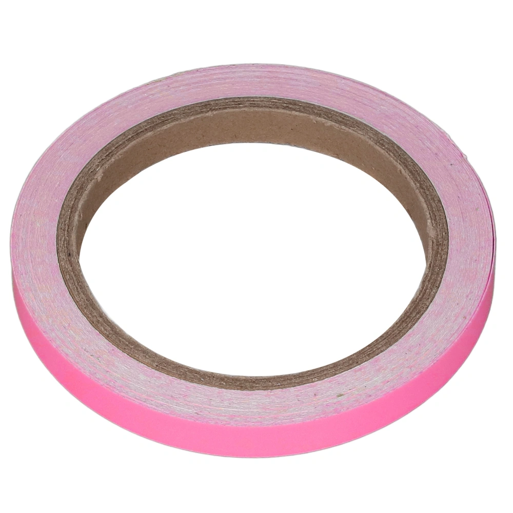 10m Length Glow in The Dark Tape Hard Light Charging Under UV Black Light Fluorescent Tape for Smooth Walls Stairs 20mm/0.79in Width Pink