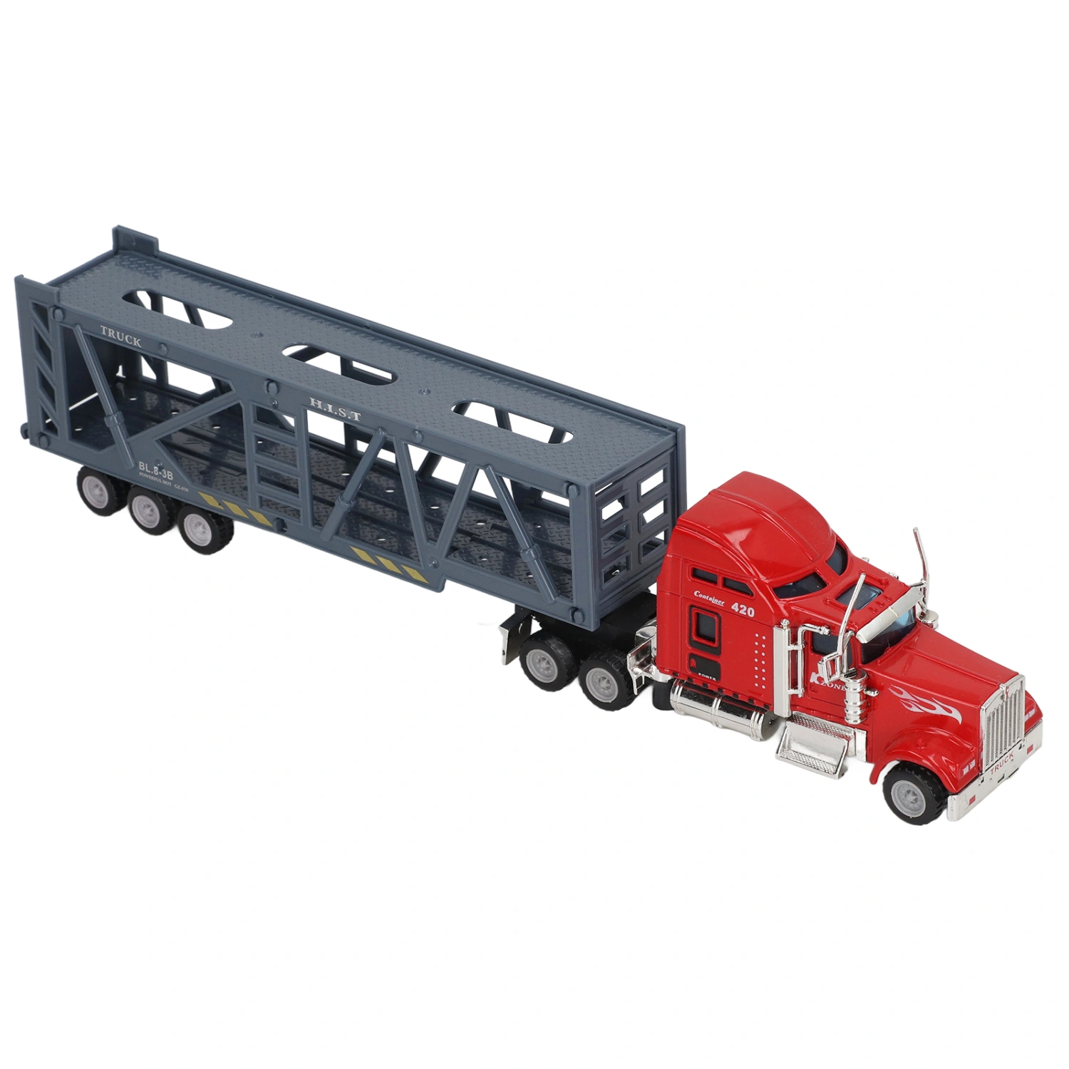 RC Container Truck 1/65 Realistic Interactive Alloy Semi Trailer Truck Toy for Kids Children