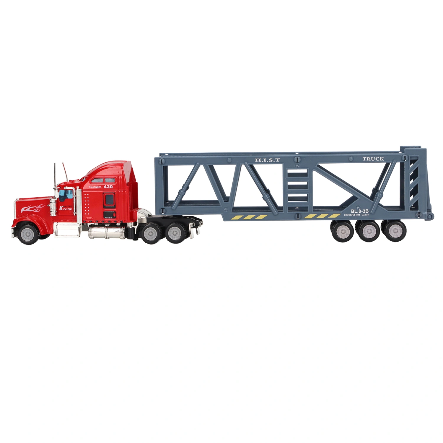 RC Container Truck 1/65 Realistic Interactive Alloy Semi Trailer Truck Toy for Kids Children