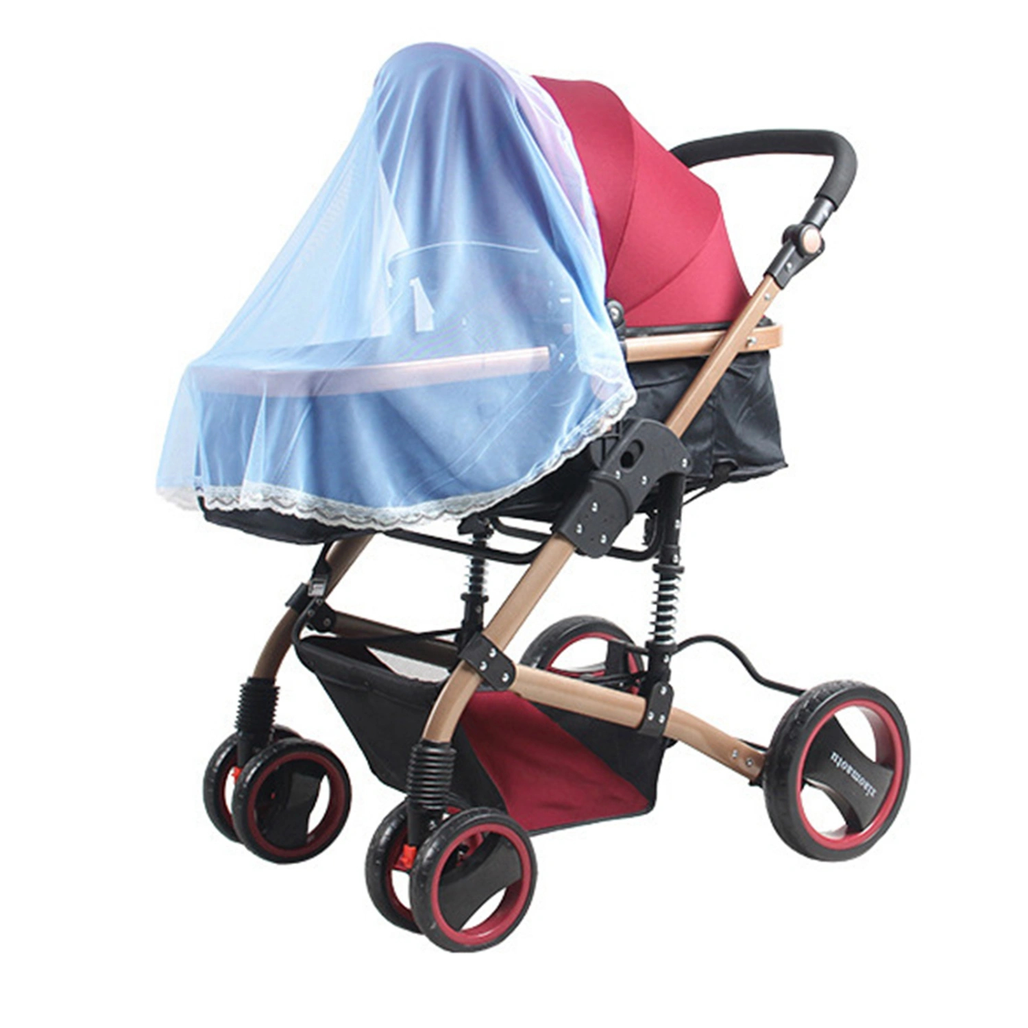 Stroller Bug Net Universal Soft Comfortable Breathable Thickened Baby Stroller Full Covered Bug Net Blue
