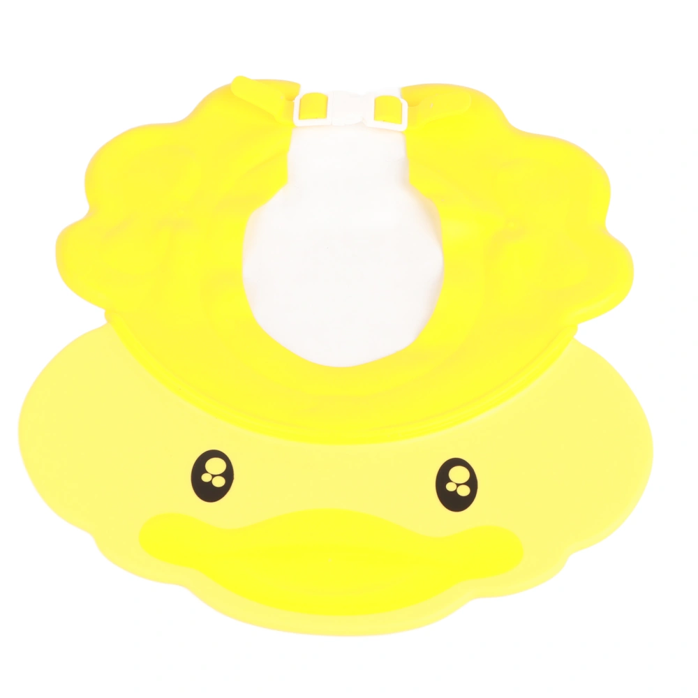 Baby Shower Cap Multipurpose Adjustable Ear Protection Baby Bathing Hat for Babies Toddlers Kids Yellow (Stair Botton)