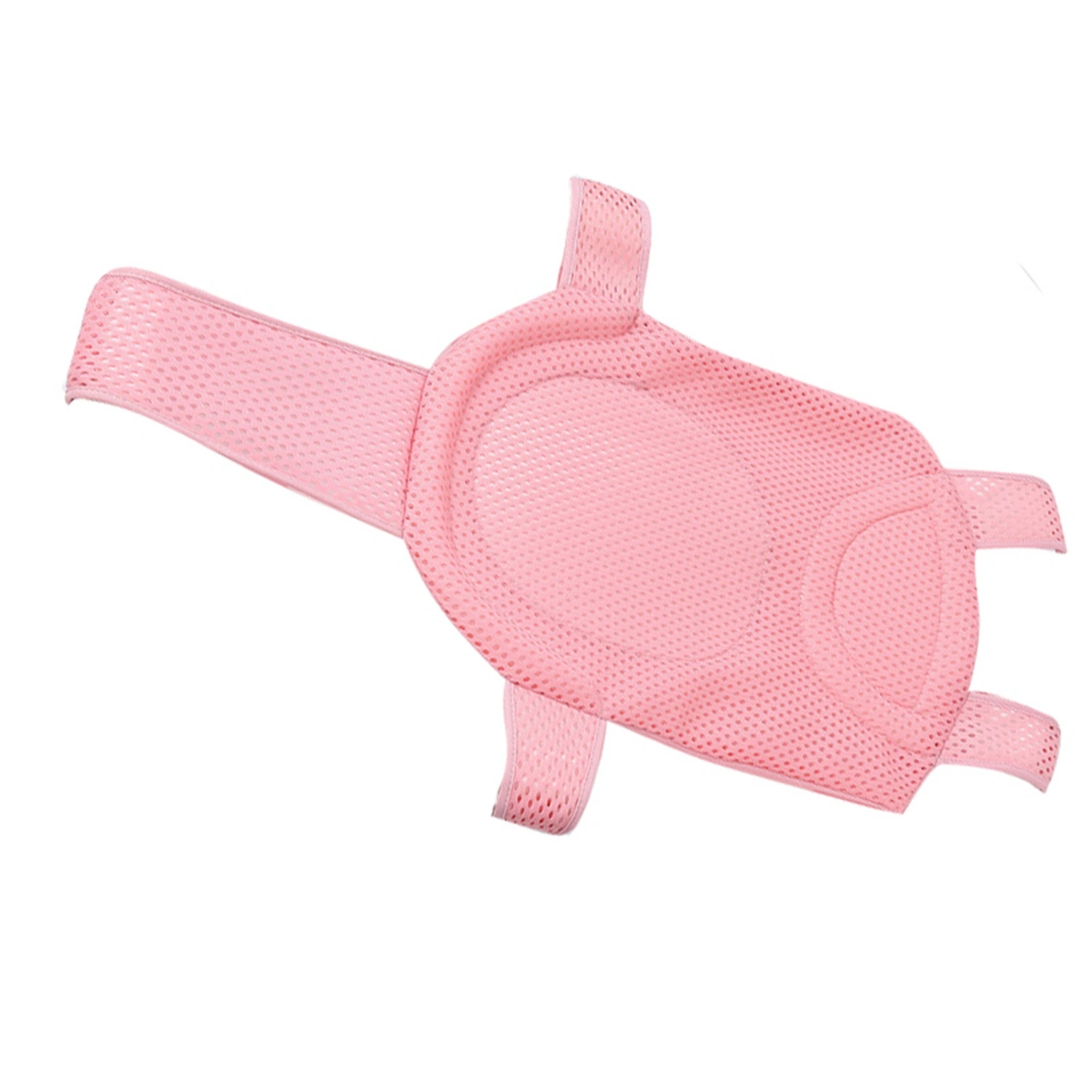 Baby Bath Net Slip Proof Mesh Comfortable Baby Bath Seat Support Net with 5 Safety Support Corner for Baby Newborn Pink