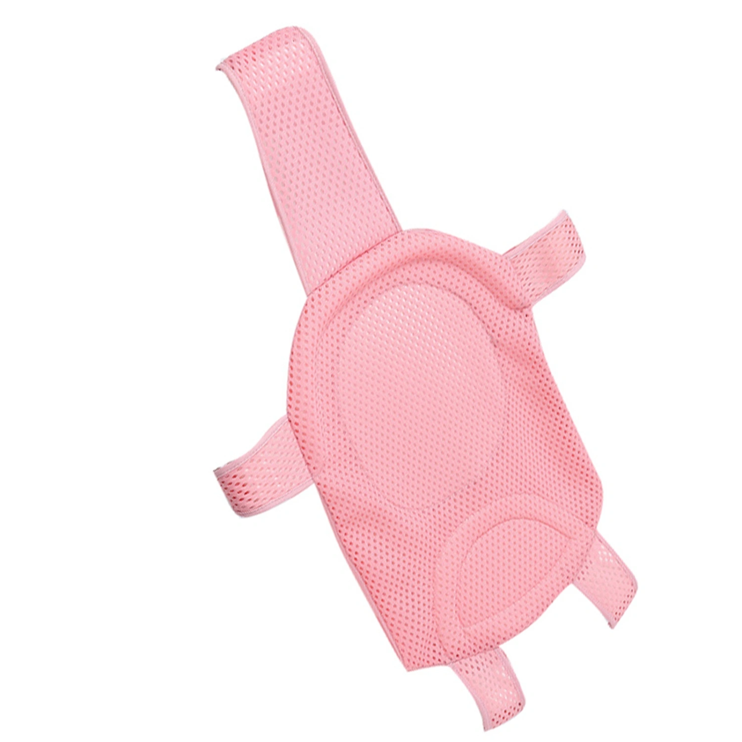 Baby Bath Net Slip Proof Mesh Comfortable Baby Bath Seat Support Net with 5 Safety Support Corner for Baby Newborn Pink