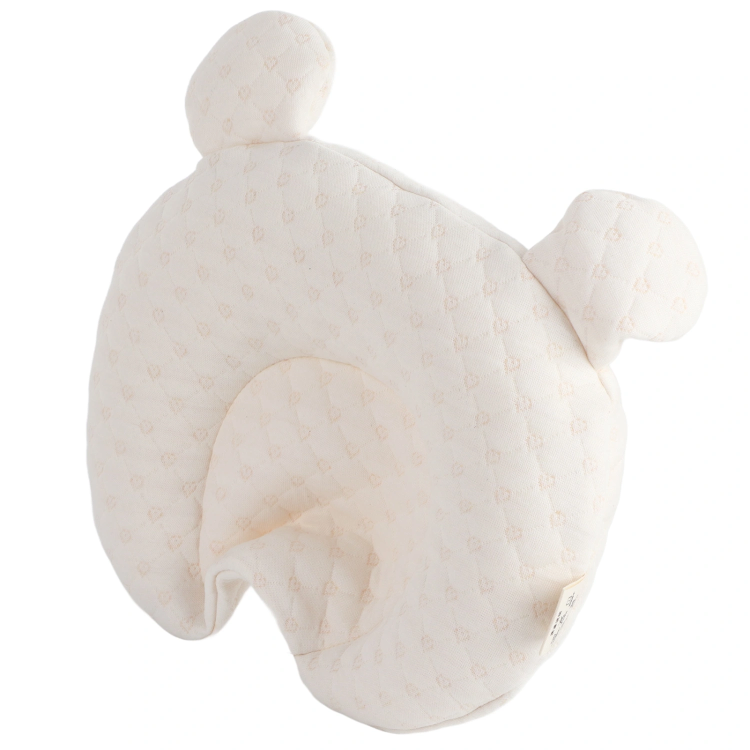 Baby Pillow Latex Head Shaping Baby Sleeping Pillow with Washable Cover for 0 to 12 Months Baby White Bear Pattern