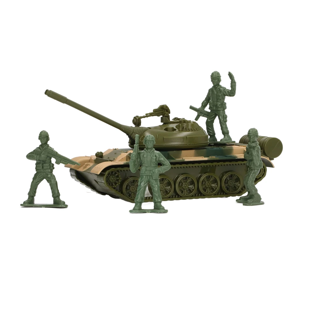 Alloy Pull Back Car Model Children Boys Simulated Diecast Sound Light Vehicle Toy with Soldier Model Type 2