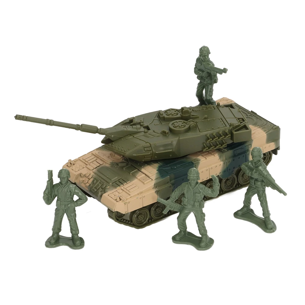 Alloy Pull Back Car Model Children Boys Simulated Diecast Sound Light Vehicle Toy with Soldier Model Type 1