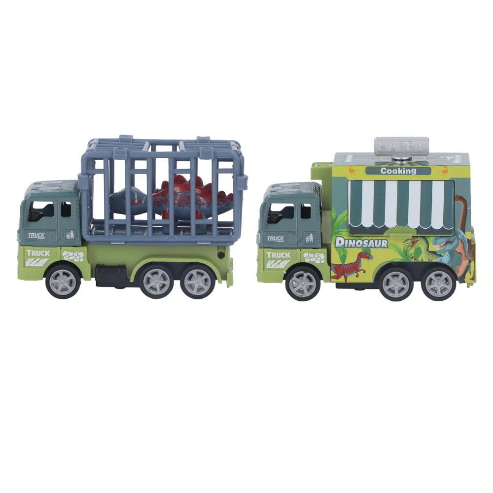 Dinosaur Transport Car Toy Pull Back Lifelike Opening Door Cage Dinosaur Transport Truck for Children