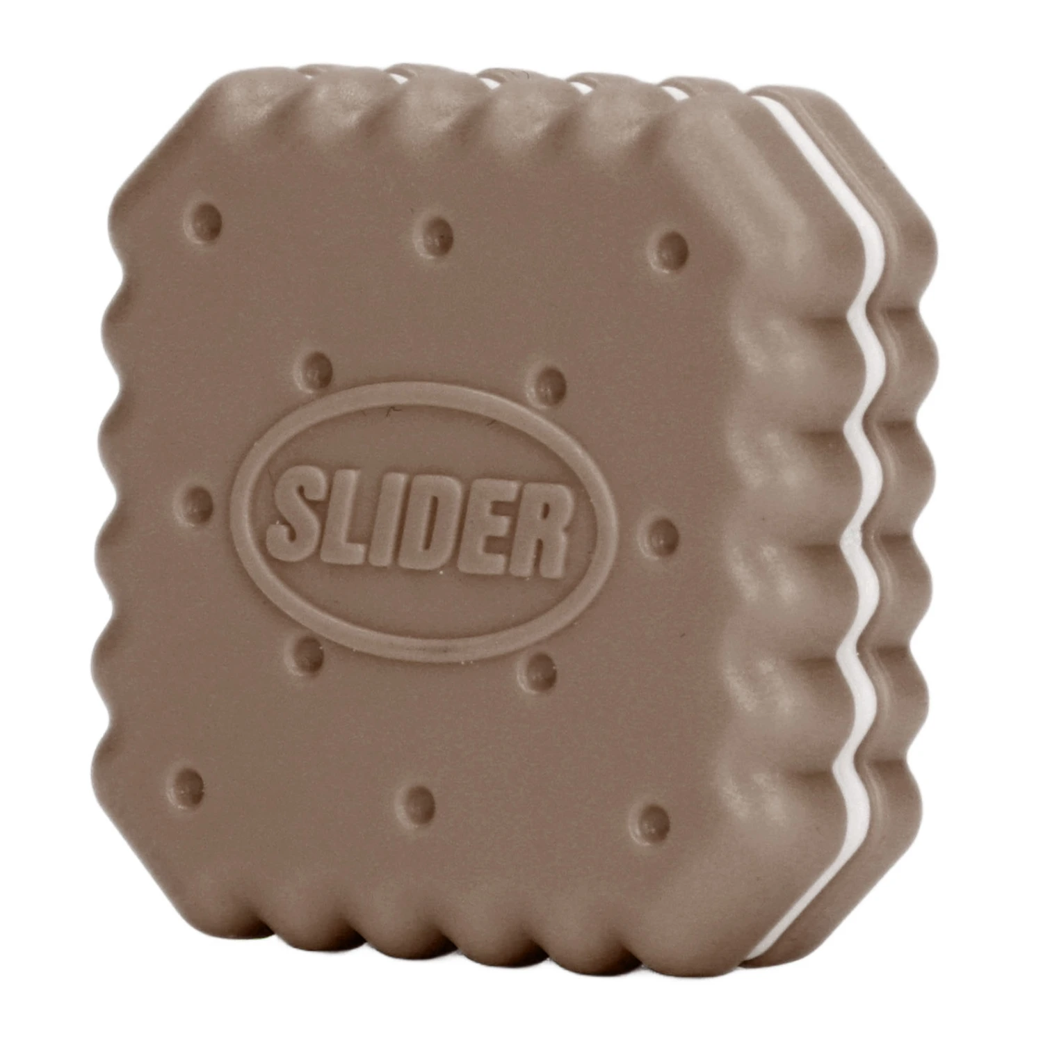 Magnetic Slider Toys Biscuits Appearance Relieve Stress Anxiety Fingertip Push Slider Toy Brown