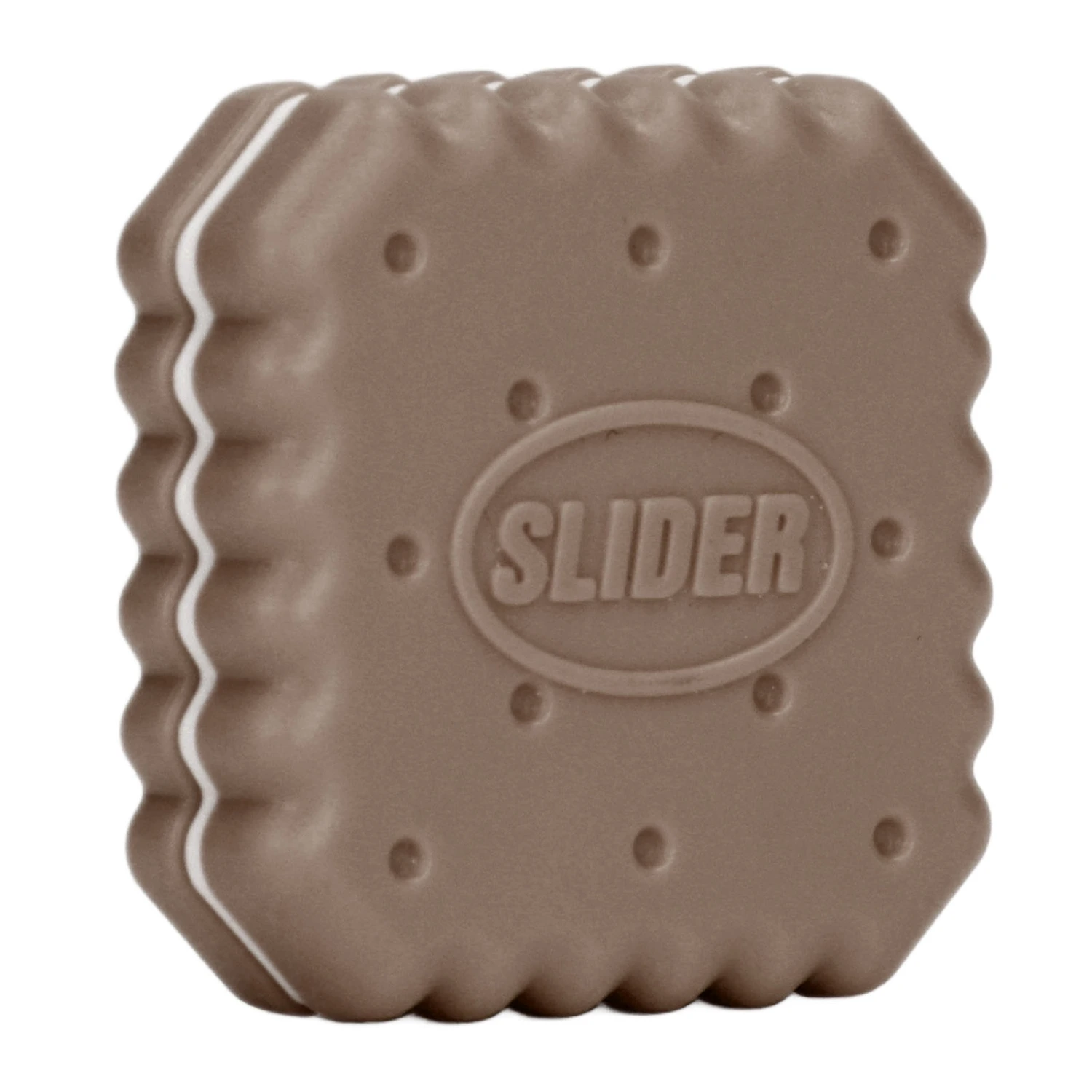 Magnetic Slider Toys Biscuits Appearance Relieve Stress Anxiety Fingertip Push Slider Toy Brown