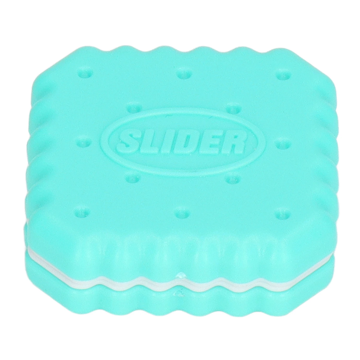Magnetic Slider Toys Biscuits Appearance Relieve Stress Anxiety Fingertip Push Slider Toy Mint Green