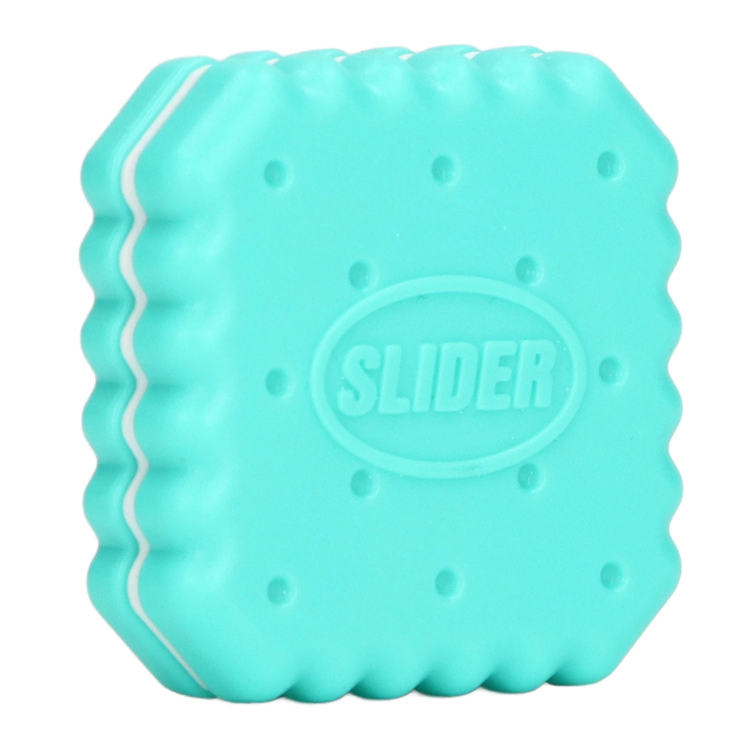Magnetic Slider Toys Biscuits Appearance Relieve Stress Anxiety Fingertip Push Slider Toy Mint Green