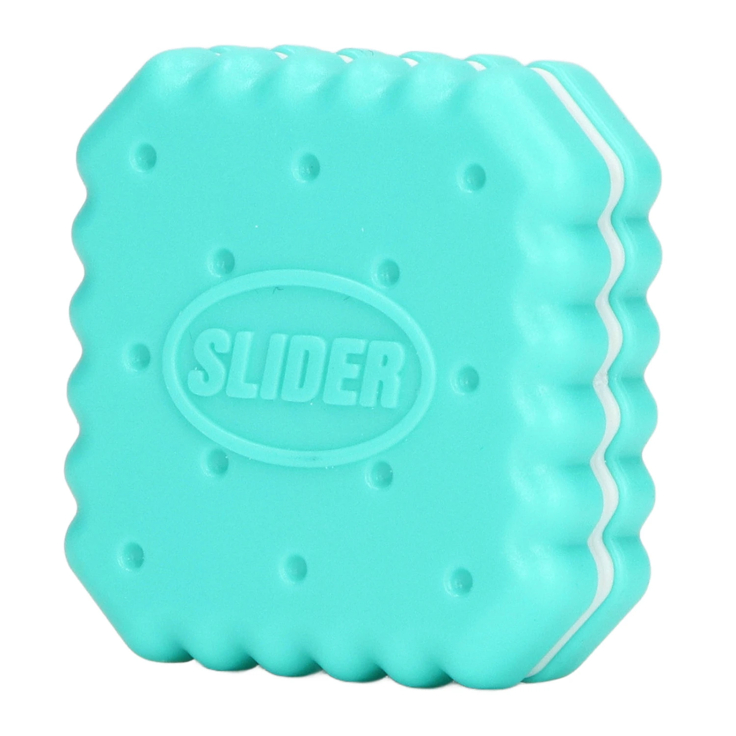 Magnetic Slider Toys Biscuits Appearance Relieve Stress Anxiety Fingertip Push Slider Toy Mint Green