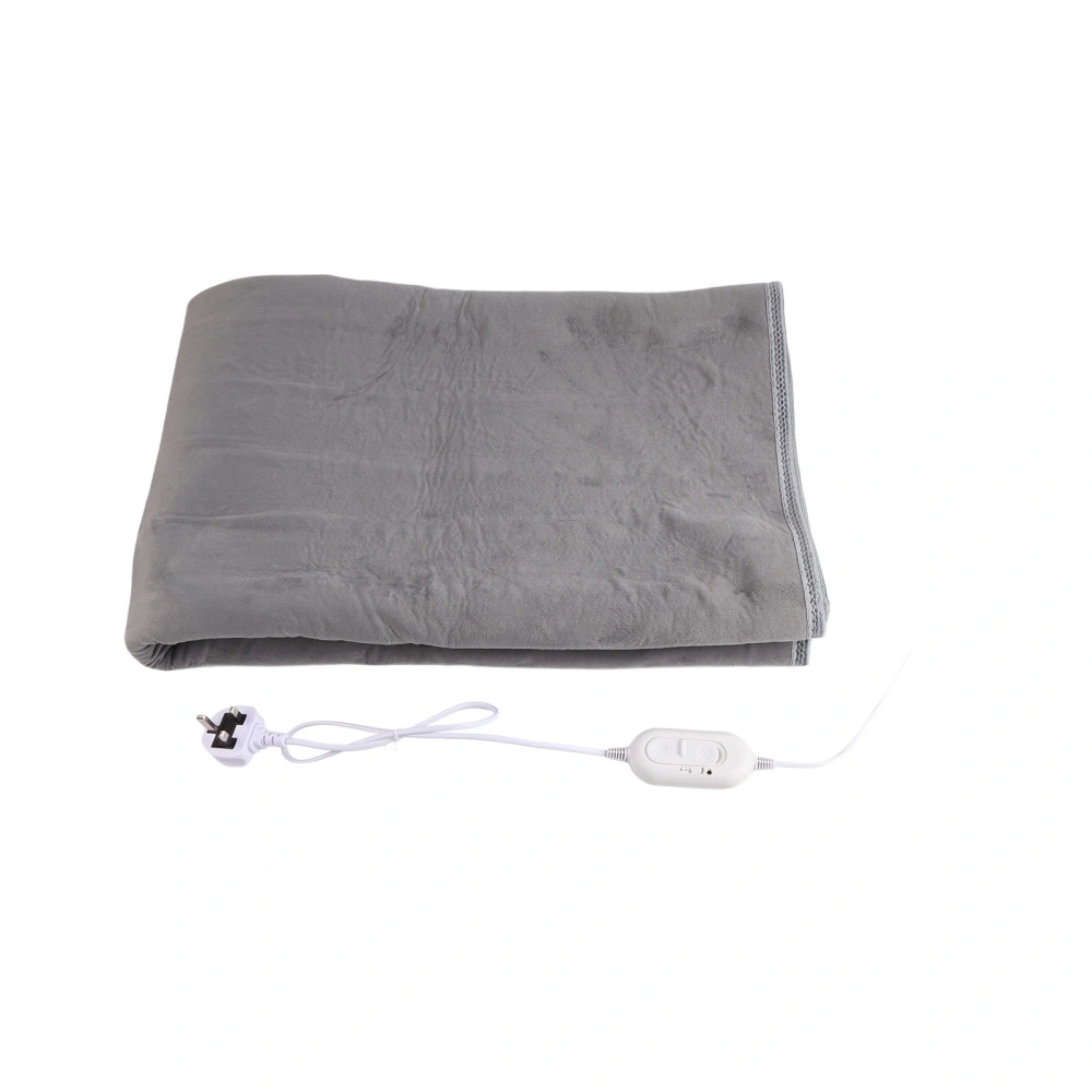 Heated Blanket Multifunctional Soft Comfortable Flannel Relieve Muscle Soreness Electric Blanket Throw Gray UK Plug 230V 150x65cm / 59.1x25.6in