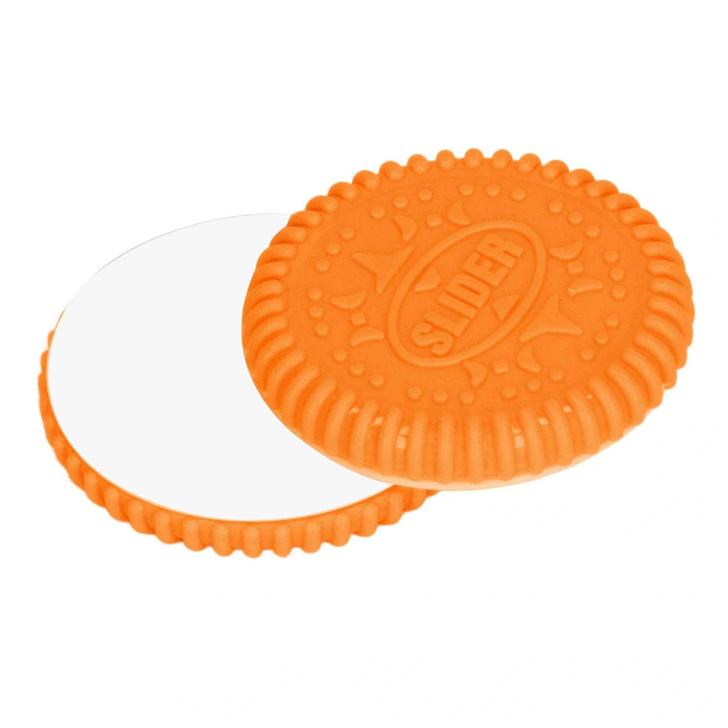 Fingertip Slider Toys Biscuits Shaped Relieve Stress Anxiety Magnetic Push Slider Toy Orange