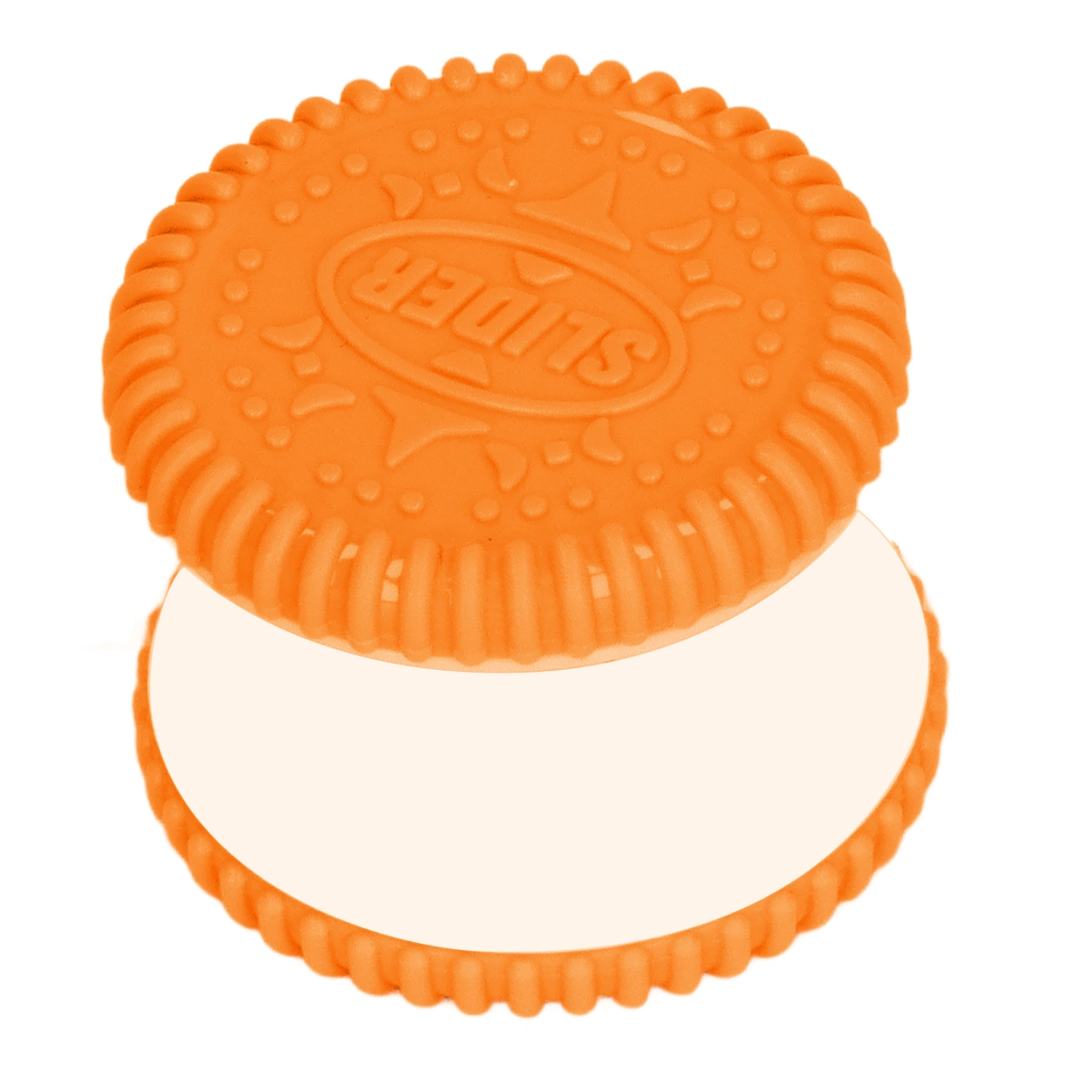 Fingertip Slider Toys Biscuits Shaped Relieve Stress Anxiety Magnetic Push Slider Toy Orange