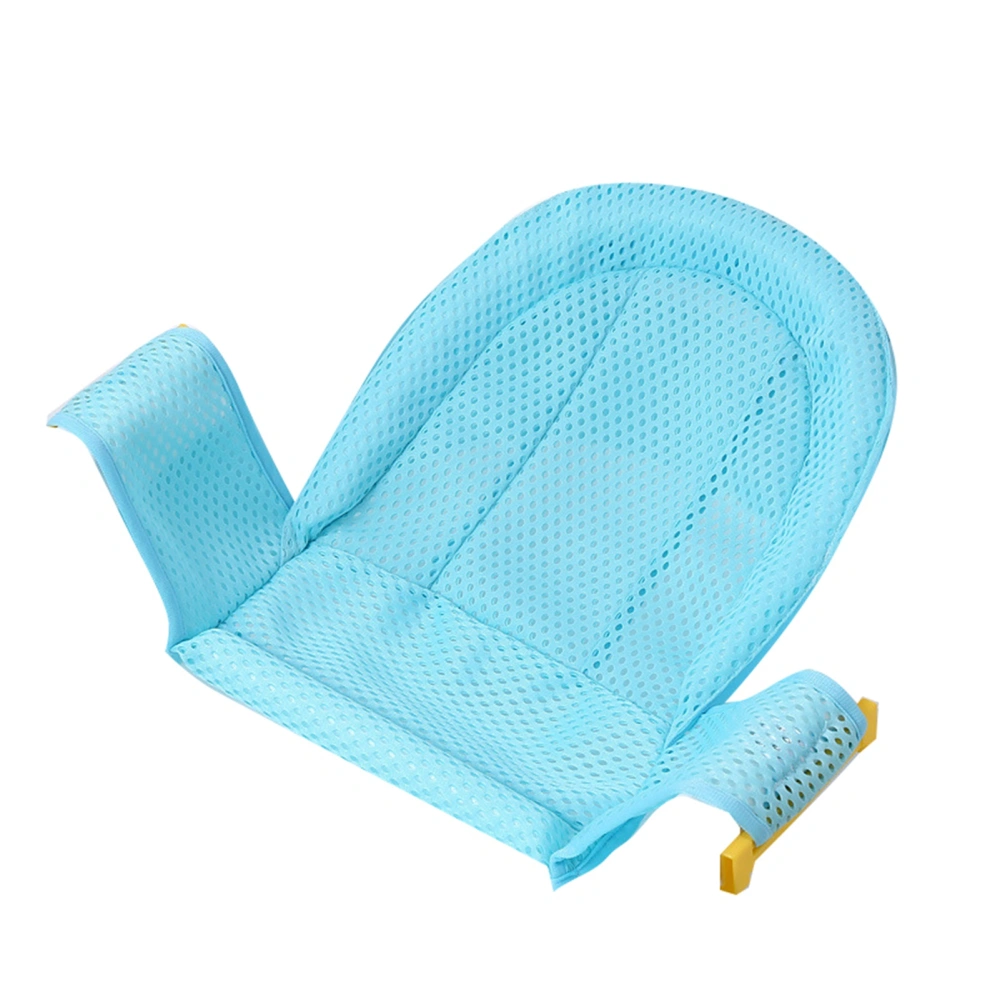 Baby Bath Seat Support Breathable Adjustable Strap Non Slip Newborn Bath Seat Net Blue