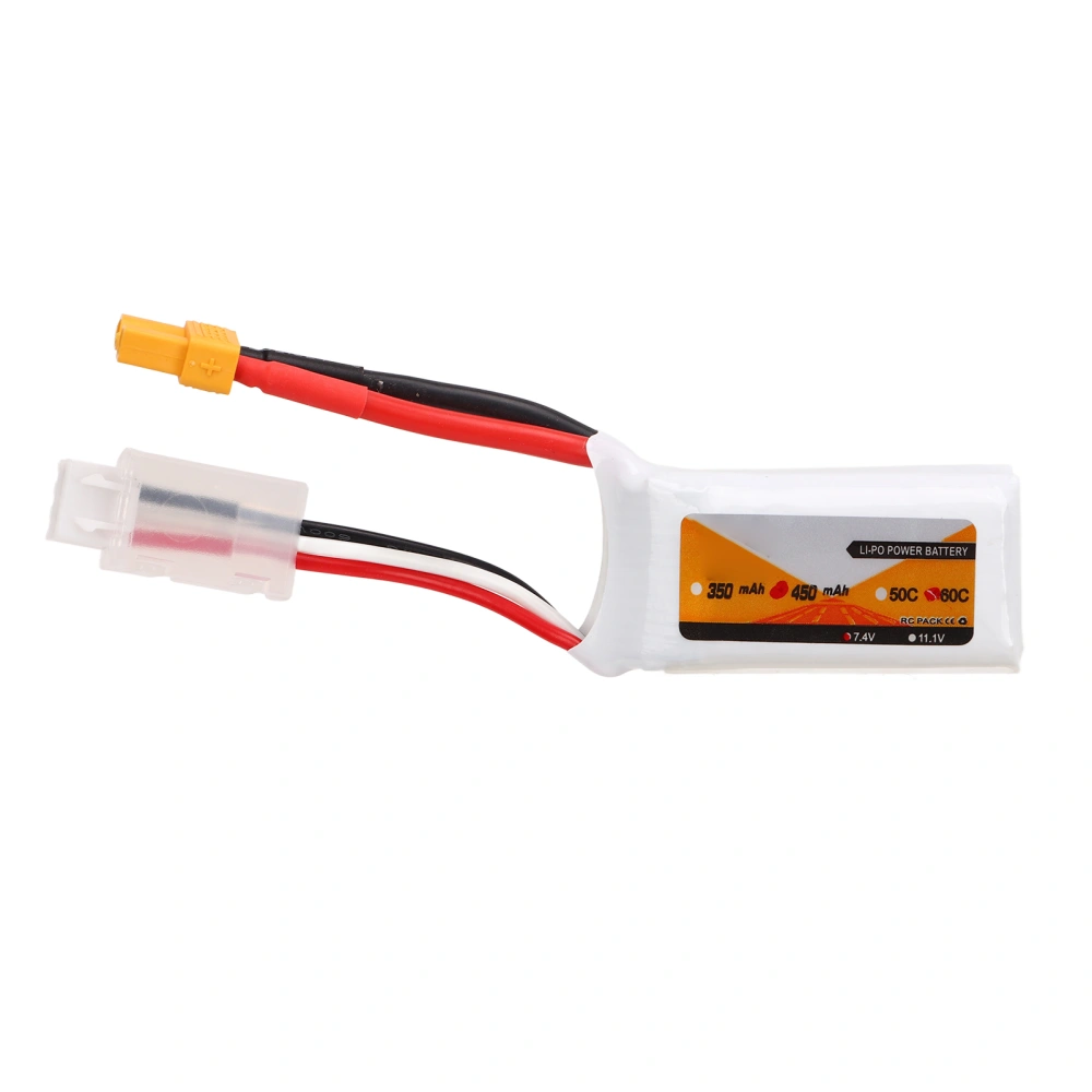 450mAh Lipo Battery 60C Discharge Rate 7.4V 2S XT30 Plug Power for RC Vehicles Aircraft