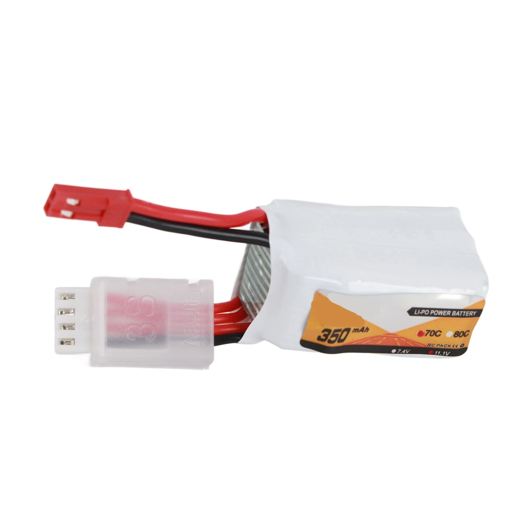 RC Lipo Battery 11.1V 70C Discharge Rate 3S JST Plug Connector 350mAh Power for Remote Control Vehicles