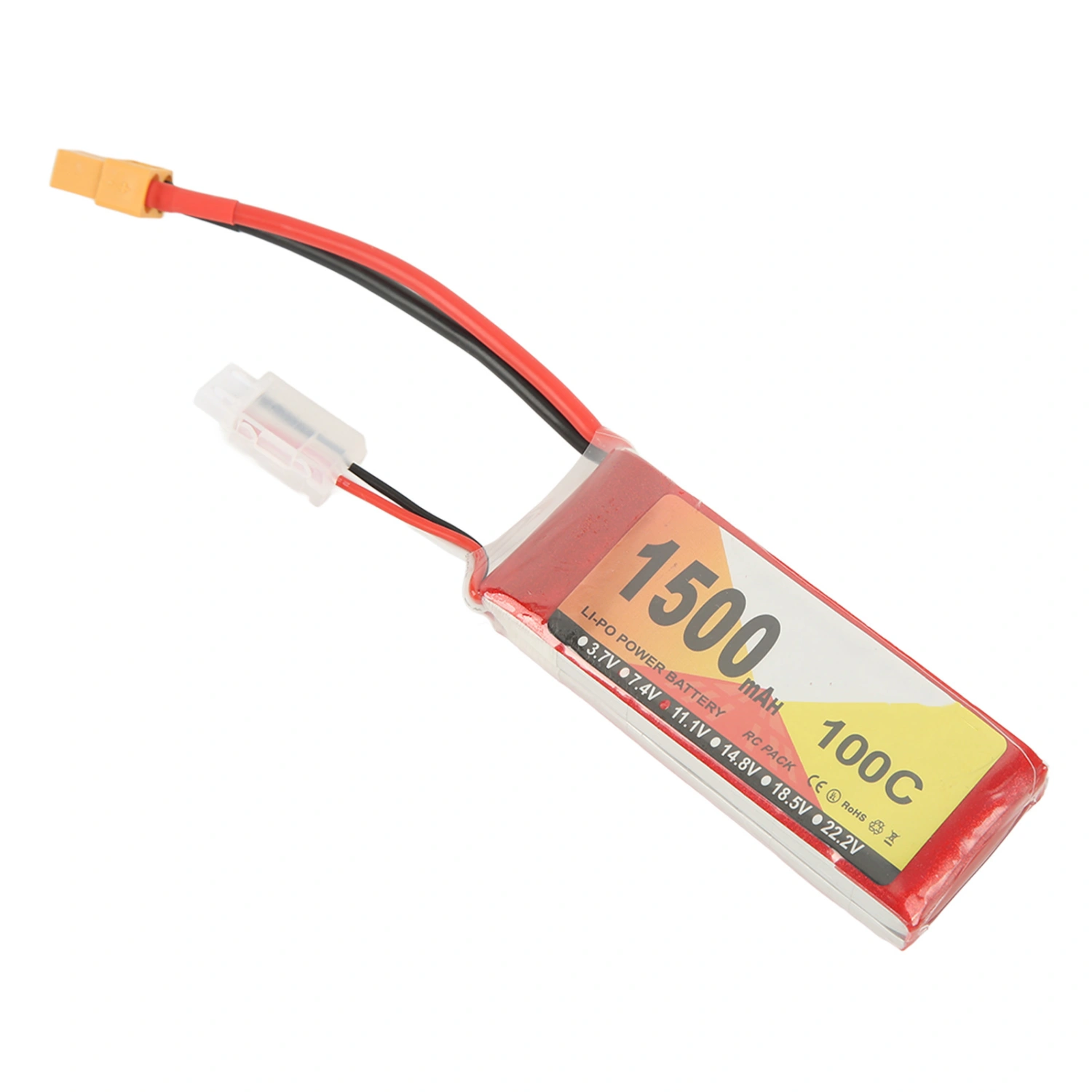 11.1V 1500mAh 100C 3S LiPo Battery with XT60 Plug Accessory for QAV250 RC Racing Car Quadcopter