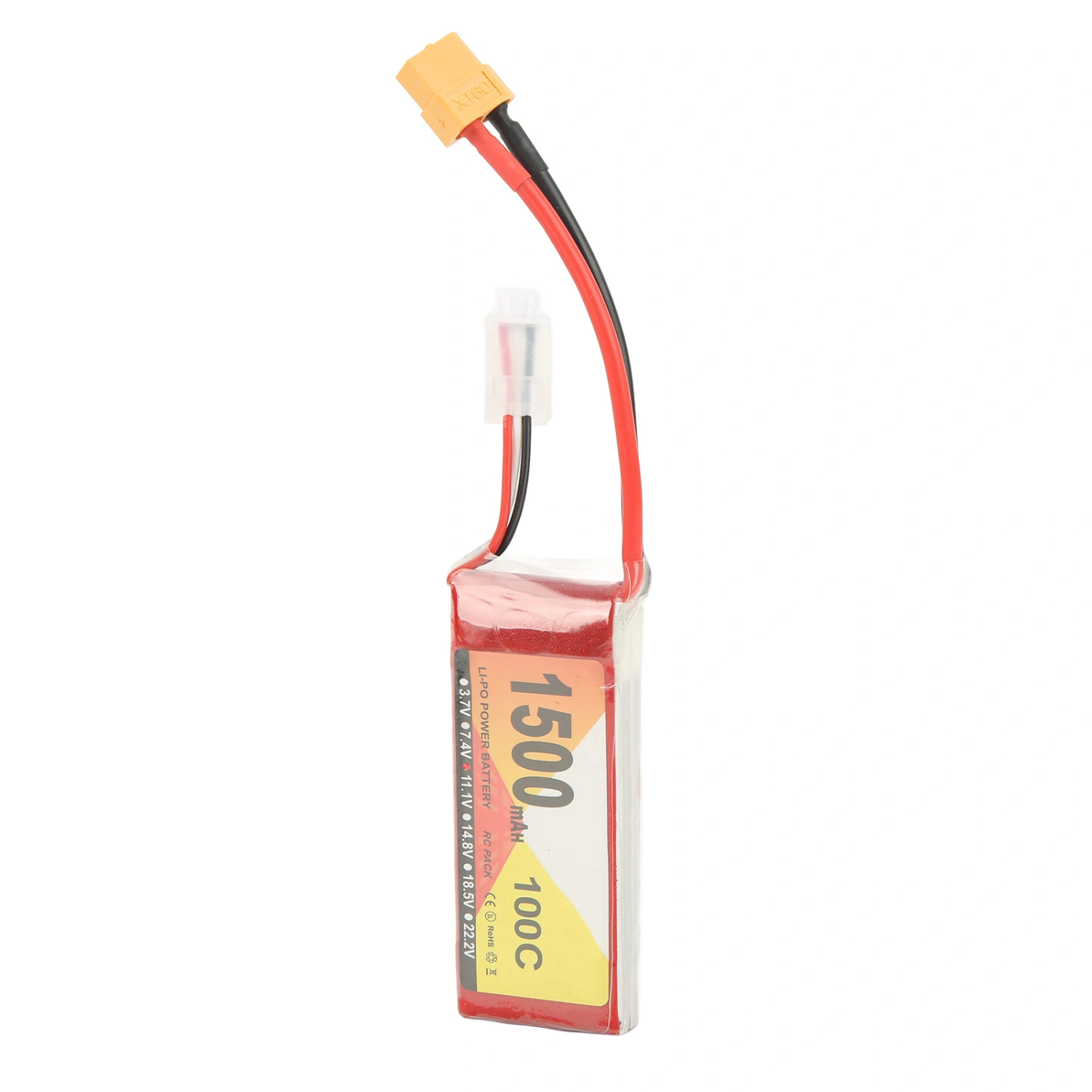 11.1V 1500mAh 100C 3S LiPo Battery with XT60 Plug Accessory for QAV250 RC Racing Car Quadcopter