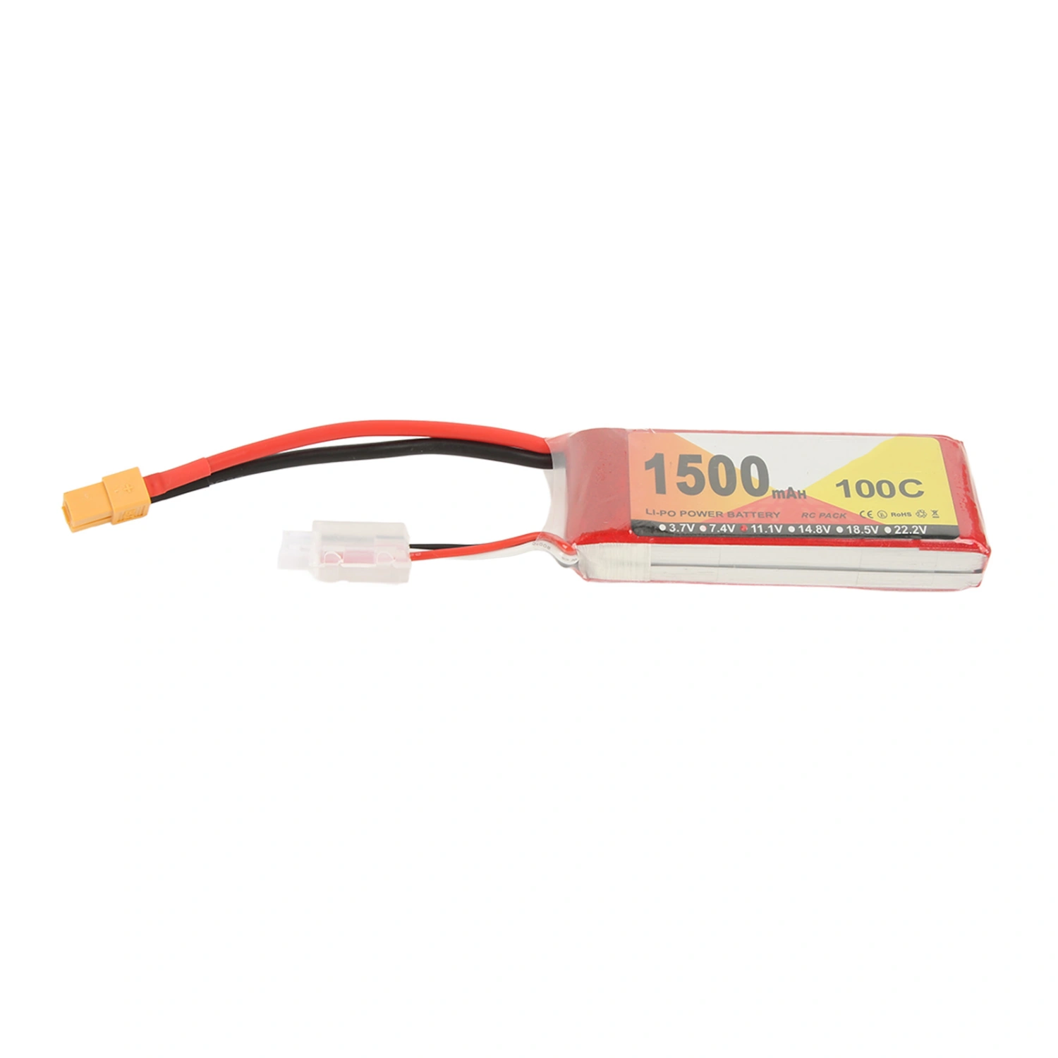 11.1V 1500mAh 100C 3S LiPo Battery with XT60 Plug Accessory for QAV250 RC Racing Car Quadcopter