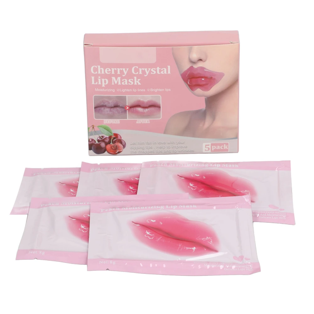 5 Pcs Lip Patches Nourishing Moisturizing Reduce Chapped Smooth Lines Exfoliating Lip Care Pads