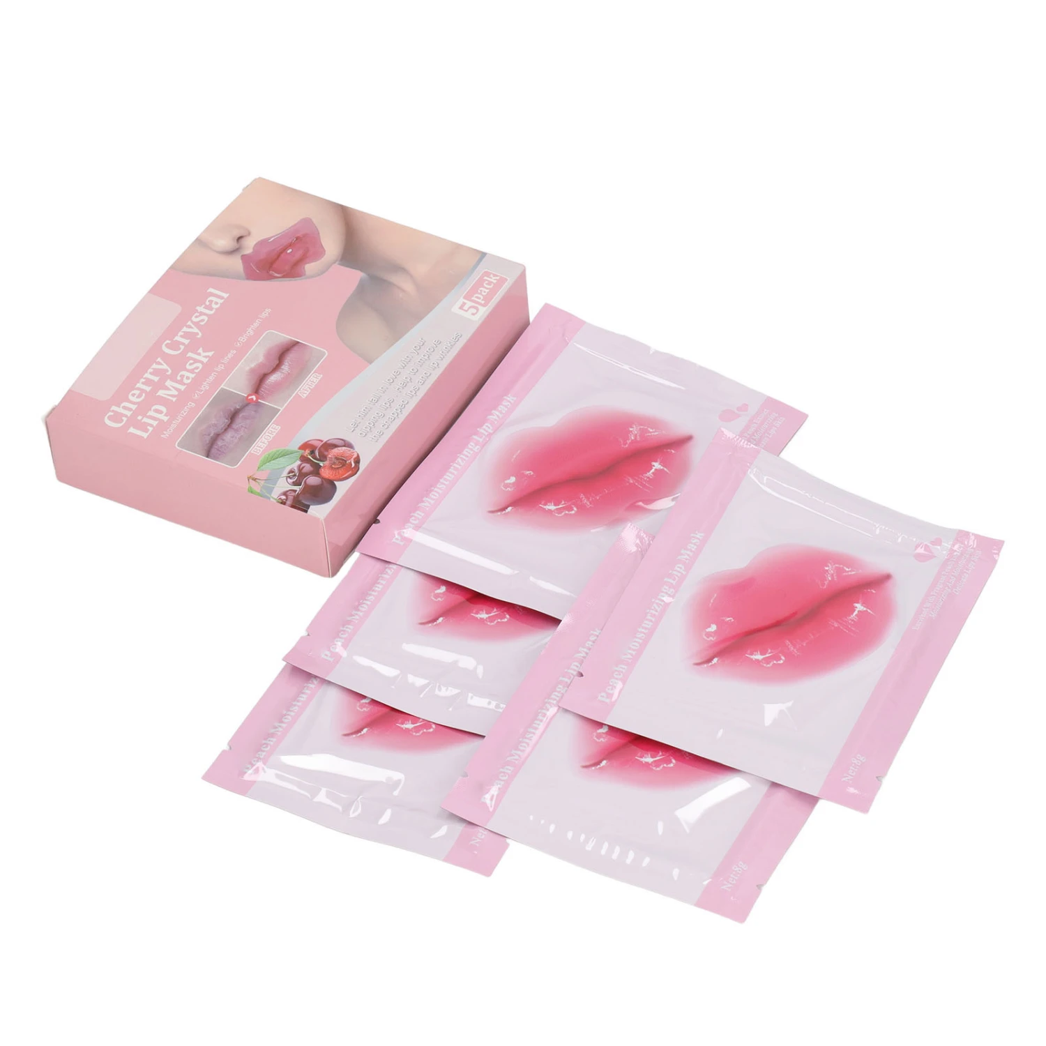 5 Pcs Lip Patches Nourishing Moisturizing Reduce Chapped Smooth Lines Exfoliating Lip Care Pads