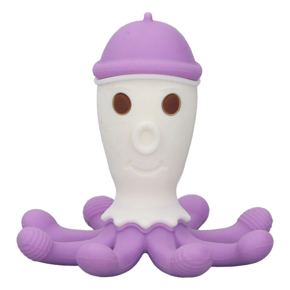 Infant Cartoon Octopus Shaped Teething Toy Soft Silicone Cute Baby Teething Toy for Home Travel