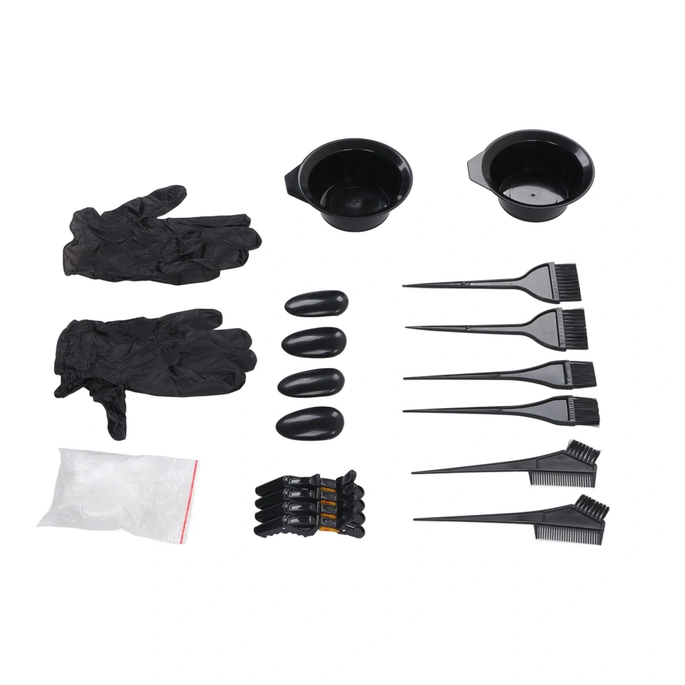 26Pcs Hair Dye Kit Hair Tinting Bowl Dye Brush Ear Cover Gloves Hair Dye Coloring Set for DIY Salon Home