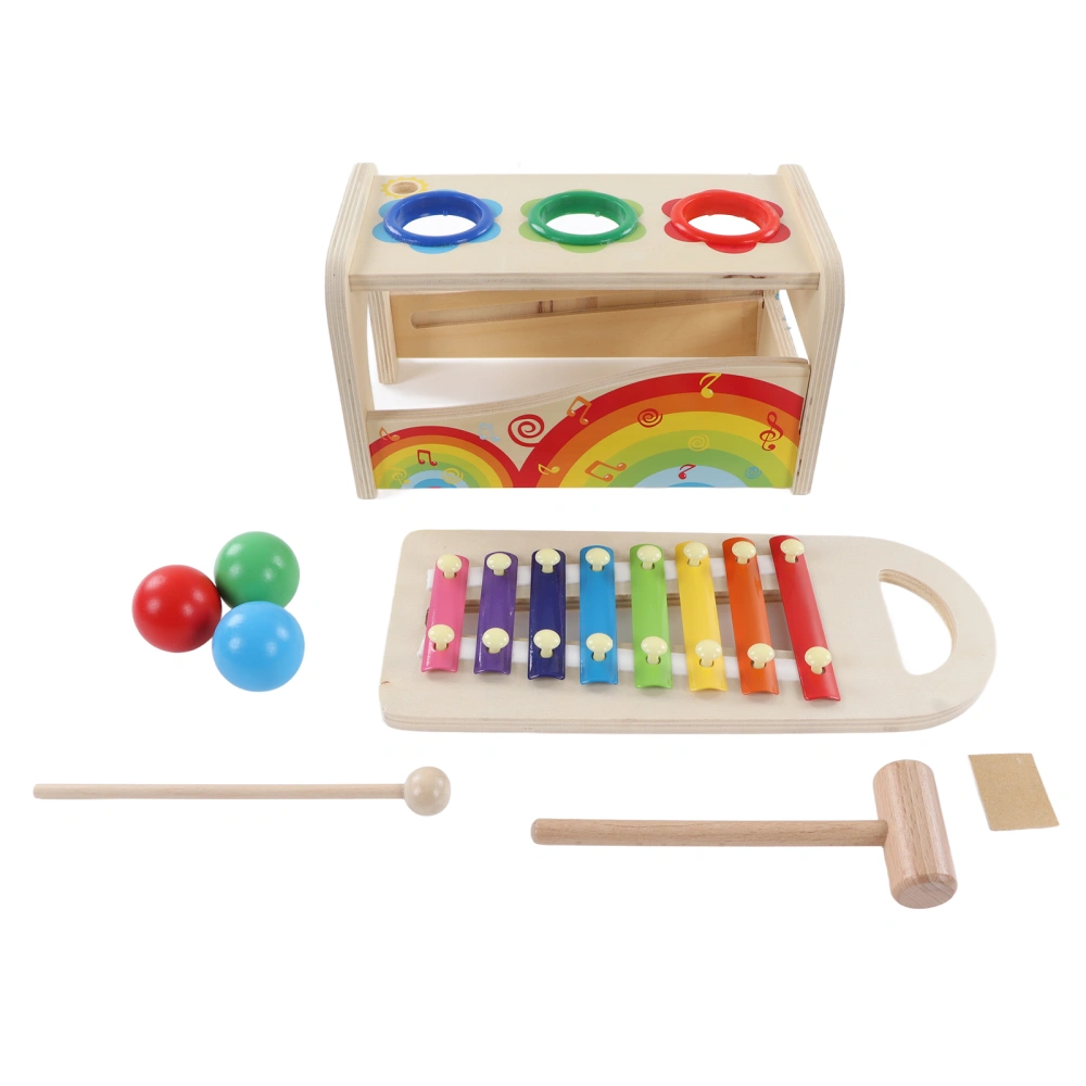 Hammering Pounding Xylophone Toy Educational Wooden Xylophone Ball Toys for Kids Boys Girls