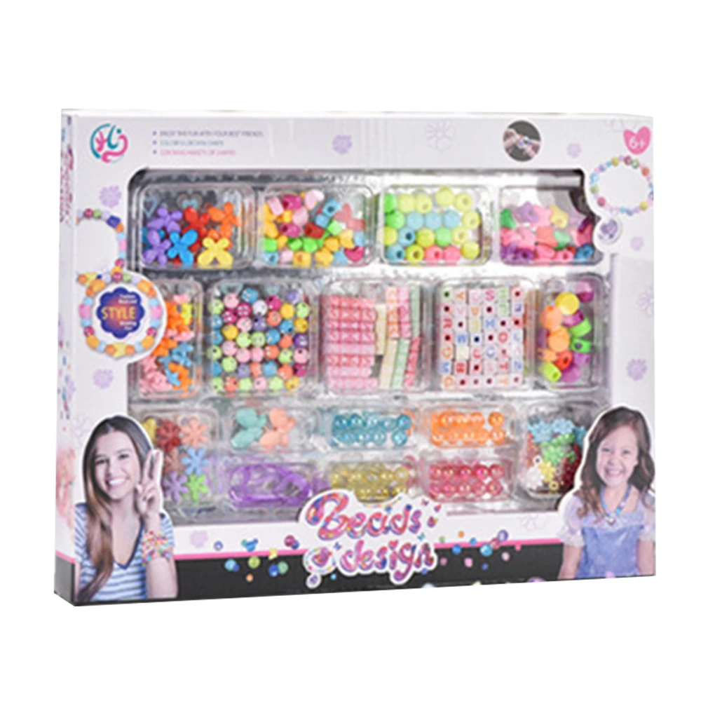 Bead Bracelet Making Kit DIY Multicolor Bracelet Making Kit with Faux Crystal Thread for Girl Children