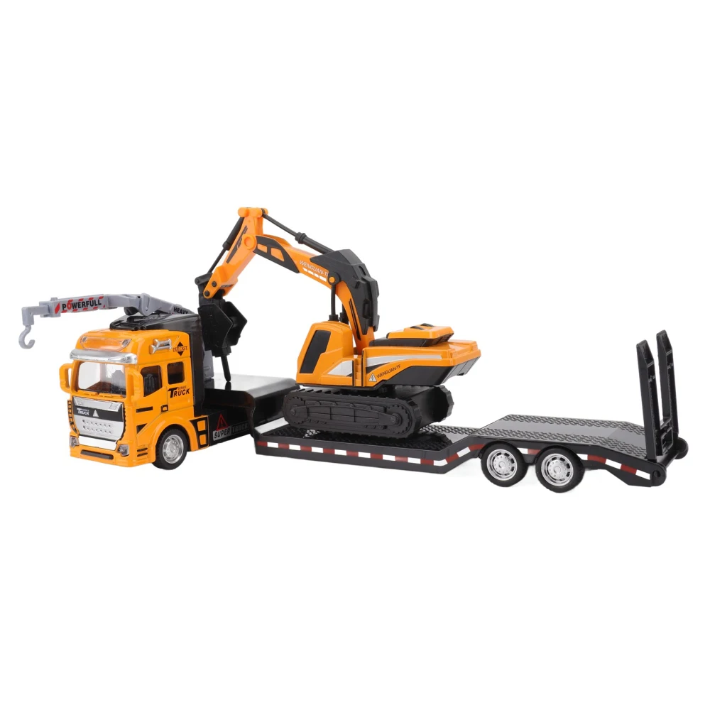 Construction Vehicle Toys Portable Cute Alloy Pull Back Transport Car Construction Car Educational Toys for Boys Girls Style Two