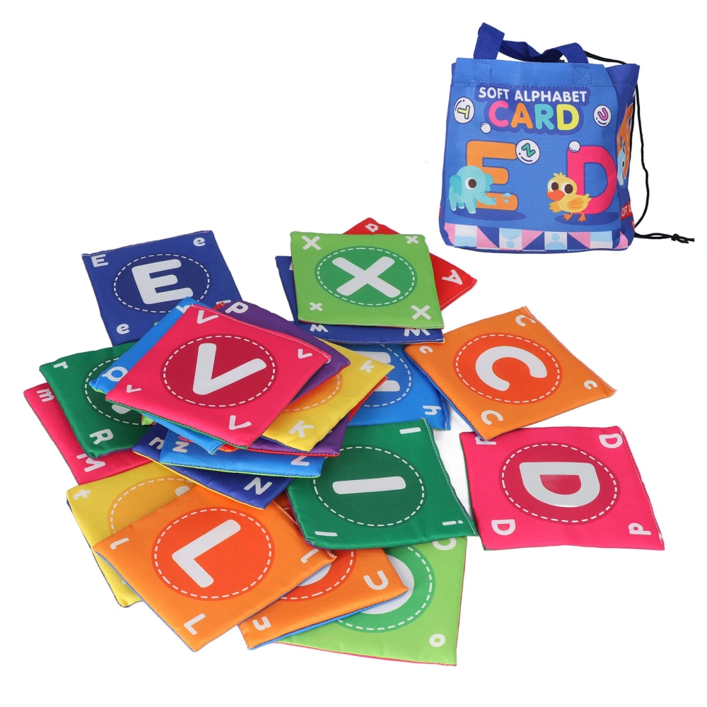 26PCS Baby Cloth Books with Tote Bag Soft Fabric Infant Puzzle Cards Early Education Toys Colorful