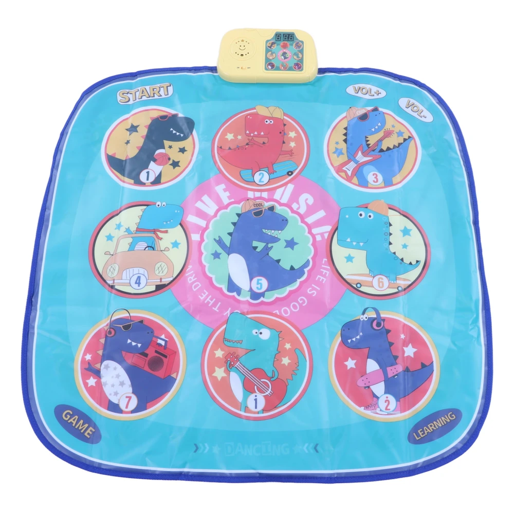 Dance Mat Foldable Music Challenge Levels Dinosaur Electronic Dance Pad for Children Toddler