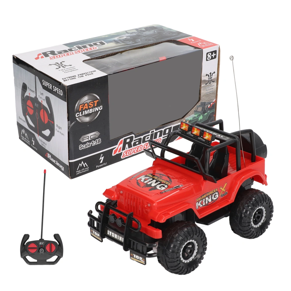 1/18 RC Off Road Car 4 Wheel Drive 360 Degree Rotation High Speed RC Off Road Truck Vehicle with Remote Control Red